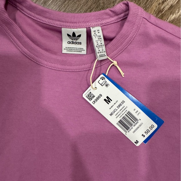 adidas NEUCLASSICS oversized mini DRESS preloved purple - size M - Picture 4 of 5